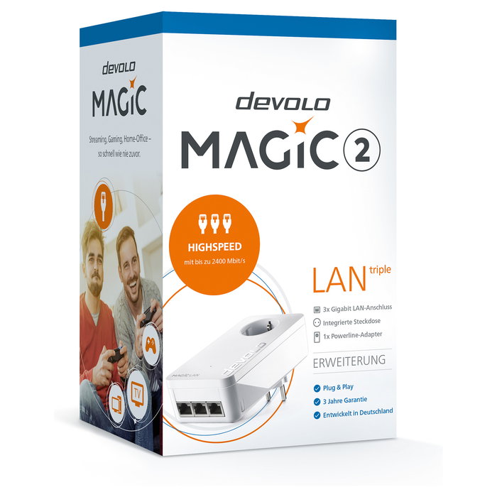 Devolo Magic 2 LAN Triple + Single Powerline 8502