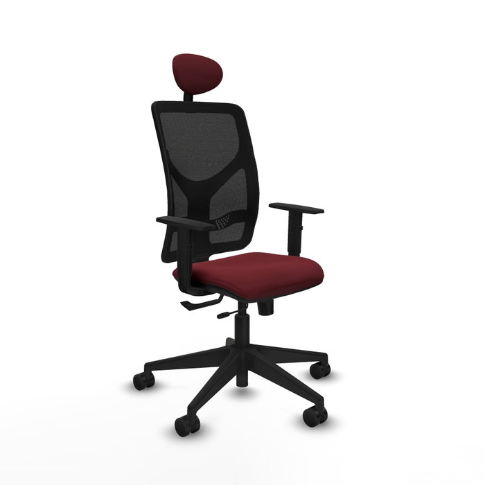 PIQUERAS Y CRESPO Silla de oficina Motilla con Mecanismo Sincro/Traslack Granate y Negro PIQUERAS Y CRESPO Silla de oficina Motilla con Mecanismo Sincro/Traslack Granate y Negro