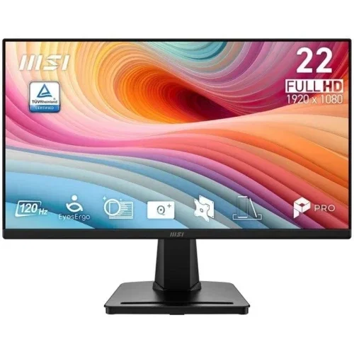 MSI PRO MP225V Monitor 21.5" FullHD 1920x1080 VA 120Hz 1ms MPRT Anti Parpadeo Filtro Luz Azul VESA Negro
