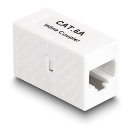 DeLOCK Adaptador RJ45 hembra a RJ45 hembra Cat.6A UTP blanco