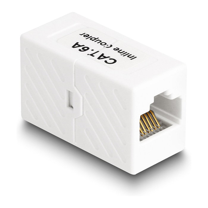 DeLOCK Adaptador RJ45 hembra a RJ45 hembra Cat.6A UTP blanco