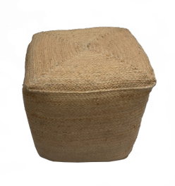 DKD Home Decor Reposapiés de Fibra Natural 40x40x40