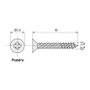 Spax Tornillo Universal Cabeza Plana 3,5x40mm Z2 1000 unidades