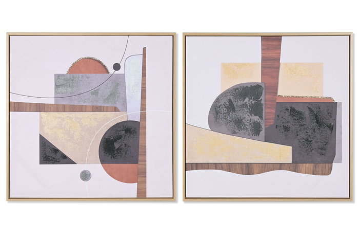 DKD Home Decor Cuadro de Lienzo Abstracto Multicolor 62,5x62,5x2,8 cm DKD Home Decor Cuadro de Lienzo Abstracto Multicolor 62,5x62,5x2,8 cm