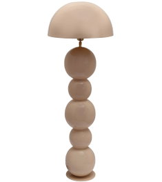 DKD Home Decor Lámpara de Pie de Hierro Beige con Detalles de Bolas Seta