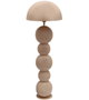 DKD Home Decor Lámpara de Pie de Hierro Beige con Detalles de Bolas Seta