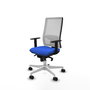 PIQUERAS Y CRESPO Silla de oficina Horna con Mecanismo Sincro Azul y Blanco