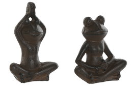 DKD Home Decor Figura de Hierro Colado Rana Surtido de 2