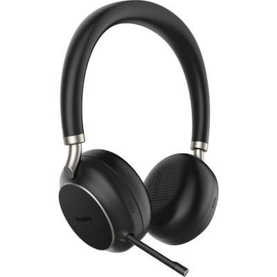 Yealink BH76 Auriculares Inalámbricos Bluetooth con Soporte de Carga Negro - USB-A, Llamadas y Música, Diseño Elegante y Micrófono Retráctil