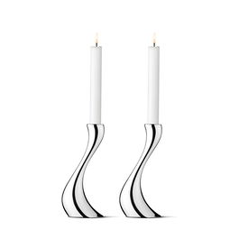 Georg Jensen Set 2 Candelabros Cobra 20 cm