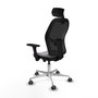 PIQUERAS Y CRESPO Silla de oficina Jorquera con Mecanismo Sincro/Traslack, Gris y Negro