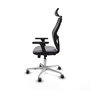 PIQUERAS Y CRESPO Silla de oficina Jorquera con Mecanismo Sincro/Traslack, Gris y Negro