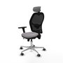 PIQUERAS Y CRESPO Silla de oficina Jorquera con Mecanismo Sincro/Traslack, Gris y Negro