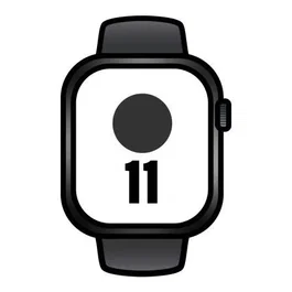 Apple Watch Series 11 GPS + Cellular 46mm Titanio Negro Pizarra Correa Deportiva Negra M/L - Reloj Inteligente con ECG y 5G