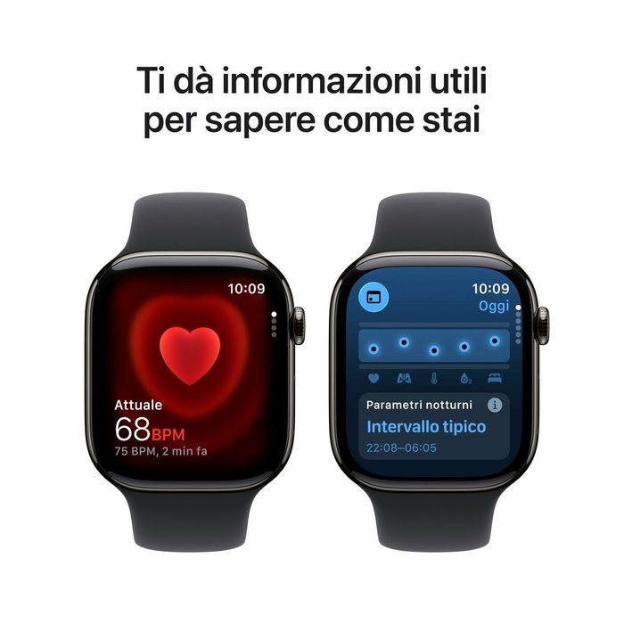 Apple Watch Series 11 GPS + Cellular 46mm Titanio Pizarra con Correa Deportiva Negra M/L