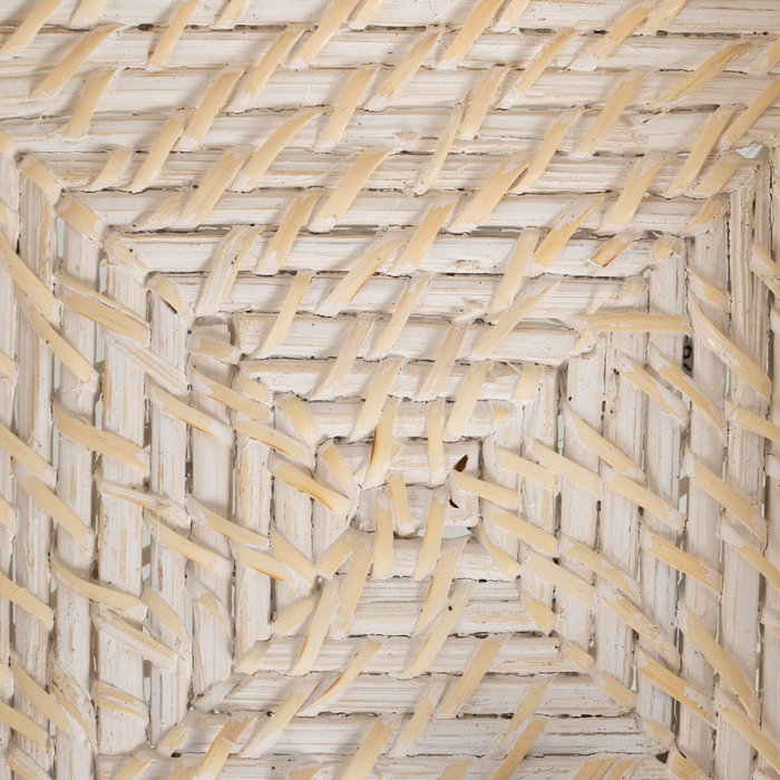 Servilletero Blanco Fibra Natural Cocina 18 X 18 X 6 cm (Set de 3)