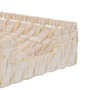Servilletero Blanco Bambú Ratán 18 x 18 x 6 cm