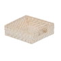 Servilletero Blanco Bambú Ratán 18 x 18 x 6 cm