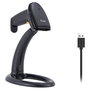 Equip Lector de códigos de barras 1D USB con soporte, Negro