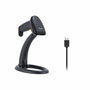 Equip Lector de códigos de barras 1D USB con soporte, Negro
