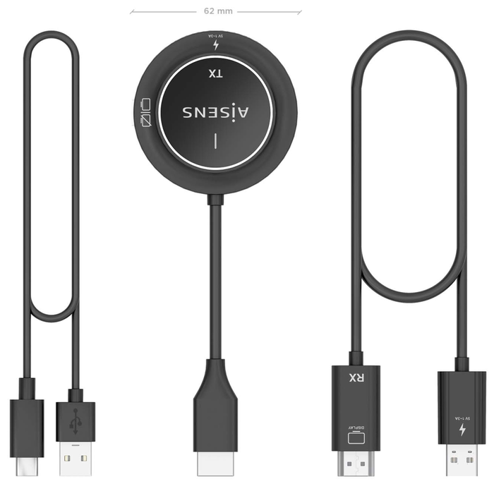Aisens ASWL-H2K30M002-BK HDMI Inalámbrico 1080P 30m Negro Aisens ASWL-H2K30M002-BK HDMI Inalámbrico 1080P 30m Negro