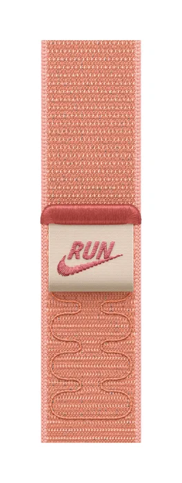 Apple & Nike Loop Nike Sport Band Correa para Apple Watch 46mm - MGD54ZM/A - Rosado Alpenglow - Nylon Reciclado - Talla Única 145-220mm - Compatible con Series 10, 9, SE, 3