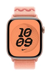 Apple Nike Sport Loop - Correa Deportiva para Apple Watch Series SE/3/9/10 44mm 45mm 46mm 49mm - Color Rosa Alpenglow - Tamaño de Muñeca 145-220 mm - Ref. MGD54ZM/A
