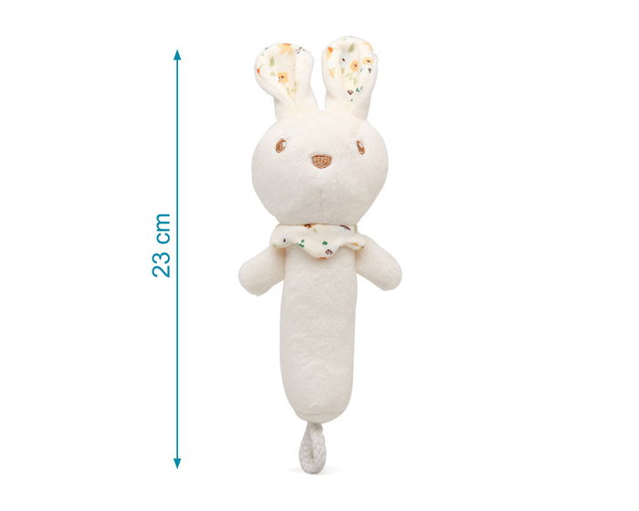 KioKids Sonajero Peluche Conejo 18 cm para Bebé +0 Meses