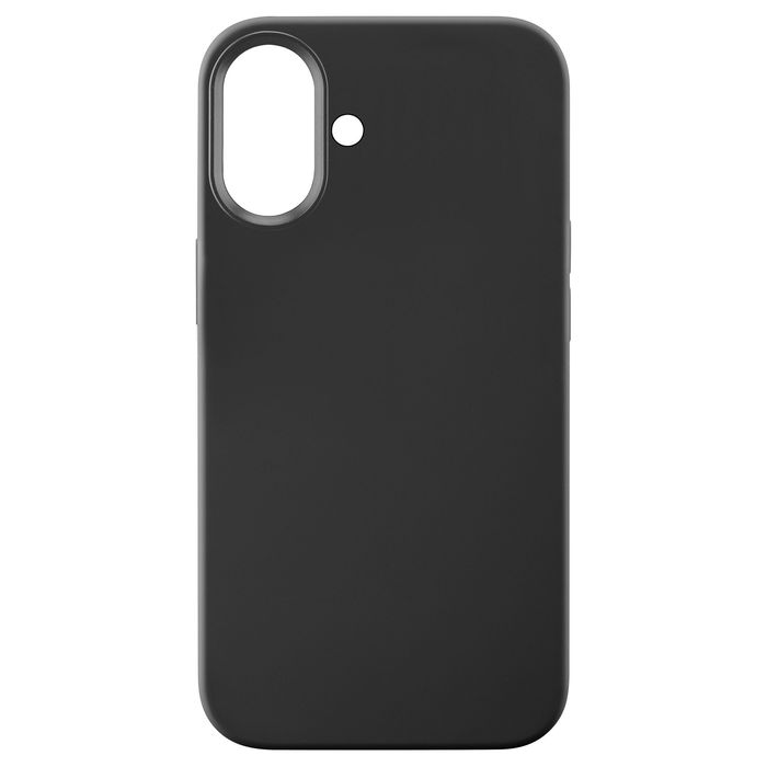 Cellularline Sensation Funda para iPhone 16 de Silicona Soft Touch Negro compatible MagSafe