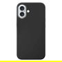 Cellularline Sensation Funda para iPhone 16 de Silicona Soft Touch Negro compatible MagSafe