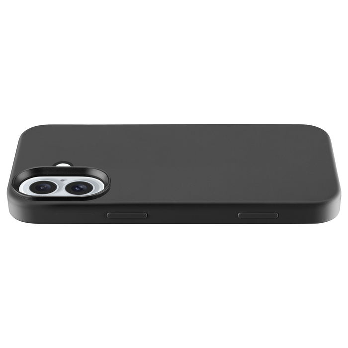Cellularline Sensation Funda para iPhone 16 de Silicona Soft Touch Negro compatible MagSafe