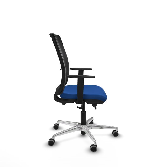 PIQUERAS Y CRESPO Silla de oficina Haches Azul y Negro con mecanismo Sincro/Traslack