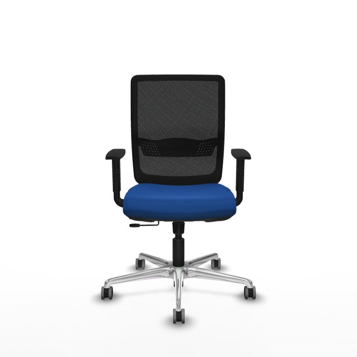 PIQUERAS Y CRESPO Silla de oficina Haches Azul y Negro con mecanismo Sincro/Traslack