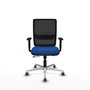 PIQUERAS Y CRESPO Silla de oficina Haches Azul y Negro con mecanismo Sincro/Traslack