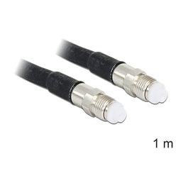 DeLOCK Cable Coaxial FME a FME LMR195 1 m, Negro