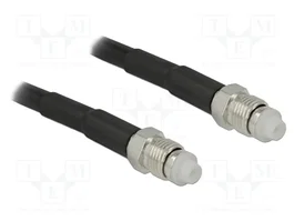 DeLOCK Cable Coaxial FME a FME LMR195 1 m, Negro