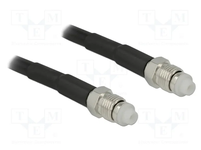 DeLOCK Cable Coaxial FME a FME LMR195 1 m, Negro