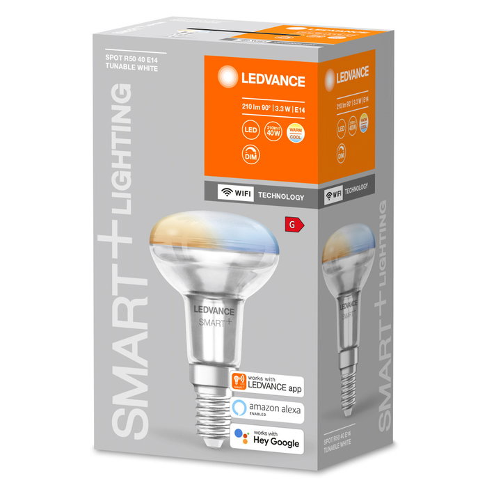 Ledvance Bombilla LED SMART+ WiFi E14 3.3W 210lm 2700-6500K Regulable Ledvance Bombilla LED SMART+ WiFi E14 3.3W 210lm 2700-6500K Regulable