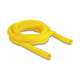 DeLOCK Manga tejida de cierre automático resistente al calor 2 m x 19 mm amarillo