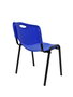 NOWY STYL Silla Iso de PVC Azul sin brazos (Pack de 2)