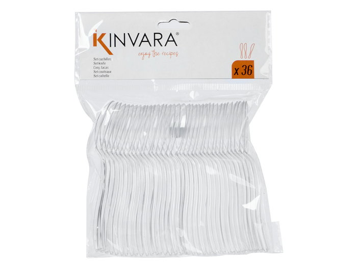KINVARA Set 36 Cuchara Café Plástico Transparente 13x16x2.5 cm (Set de 48) KINVARA Set 36 Cuchara Café Plástico Transparente 13x16x2.5 cm (Set de 48)