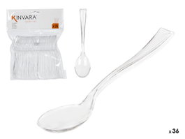 Kinvara Set de 48 Cucharas para Café en Plástico Transparente