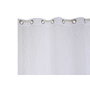 DKD Home Decor Cortina Blanca Bordada con Anillas 140x260 cm