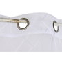 DKD Home Decor Cortina Blanca Bordada con Anillas 140x260 cm