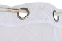 DKD Home Decor Cortina Blanca Bordada con Anillas 140x260 cm