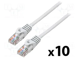 LANBERG Patch Cord Cat 5e U/UTP 3m Gris