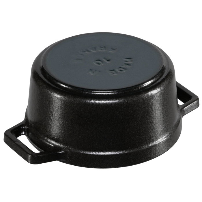 Staub Mini Cocotte Redonda 10 cm Negro, Hierro Fundido