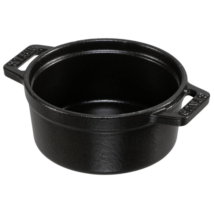 Staub Mini Cocotte Redonda 10 cm Negro, Hierro Fundido