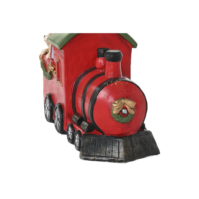 DKD Home Decor Base de Árbol de Navidad con Diseño de Tren Multicolor