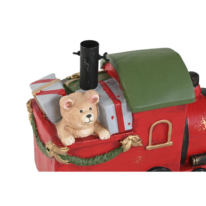 DKD Home Decor Base de Árbol de Navidad con Diseño de Tren Multicolor